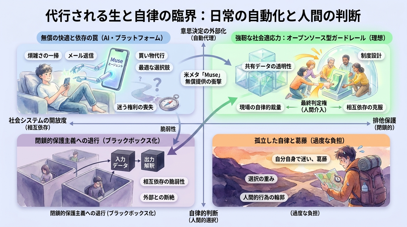 代行される選択の重み、無償の快適が奪う「迷う権利」