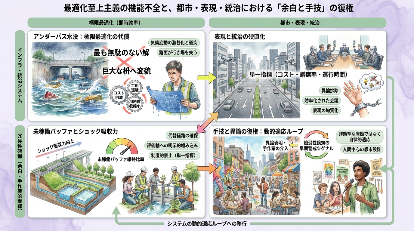 掘り下げられた都市の死角　アンダーパス水没が突きつける極限最適化の代償