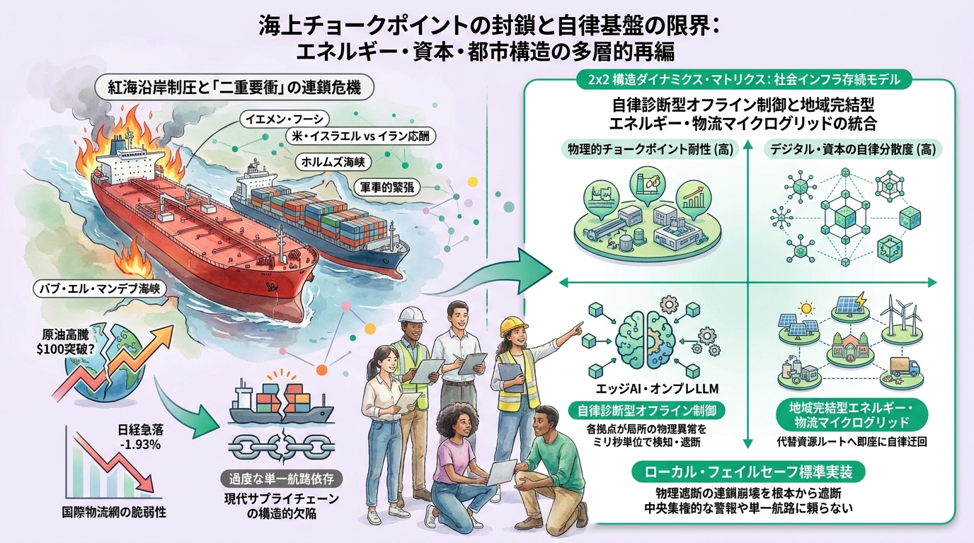 紅海沿岸制圧と「二重要衝」の連鎖危機　原油高騰が暴く国際物流網の脆弱性
