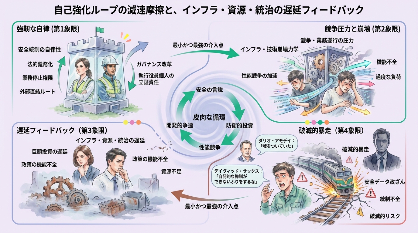 「安全」の言説が煽る開発競争、巨額投資の遅延が招く政策の機能不全