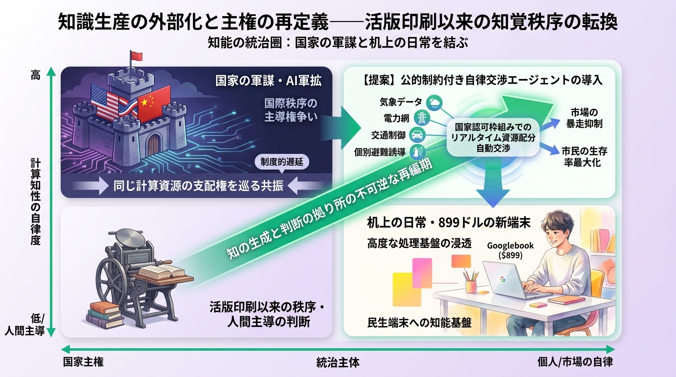 国家の軍謀と机上の日常を結ぶ「知能」の統治圏――米中対立の深層と899ドルの新端末が迫る文明の転換
