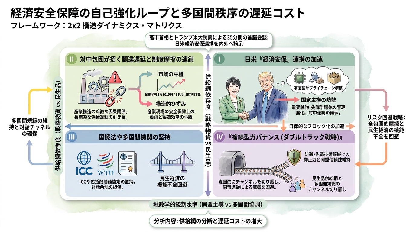 日米「経済安保」連携の加速と供給網の分断　対中包囲が招く調達遅延と制度摩擦の連鎖