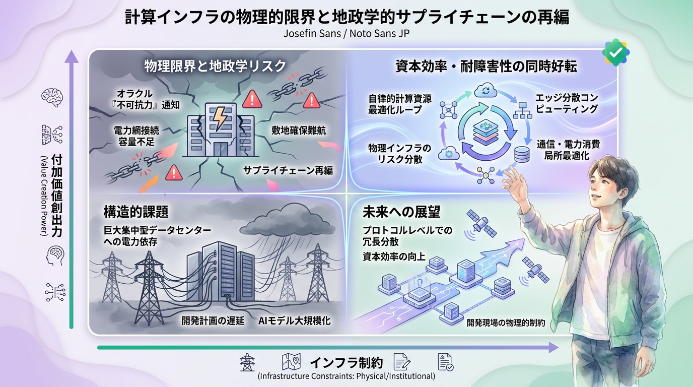 オラクル「不可抗力」通知が突く計算資源の物理限界　送電網と敷地が握るAIの急所