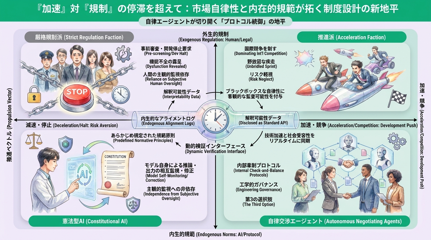 加速か禁止かの不毛を超えて　自律エージェントが切り開く「プロトコル統御」の地平