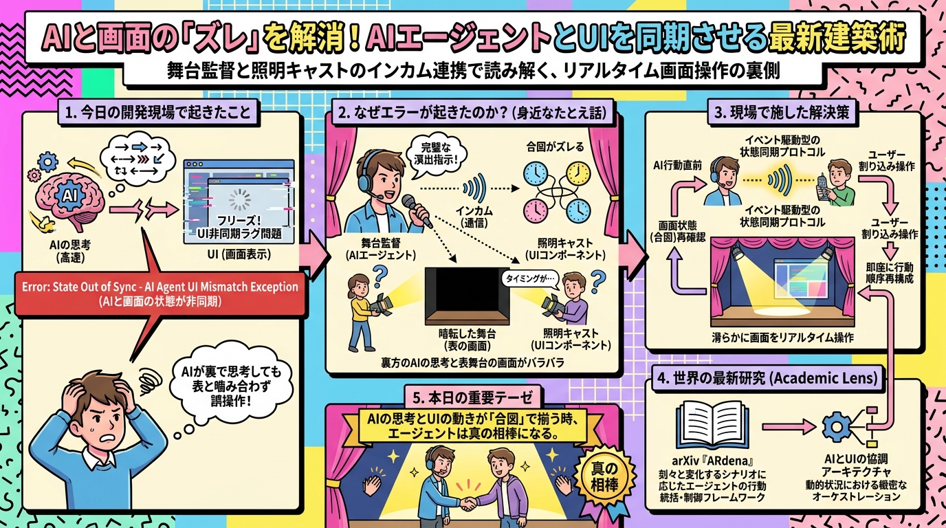 AIと画面の「ズレ」を解消！AIエージェントとUIを同期させる最新建築術