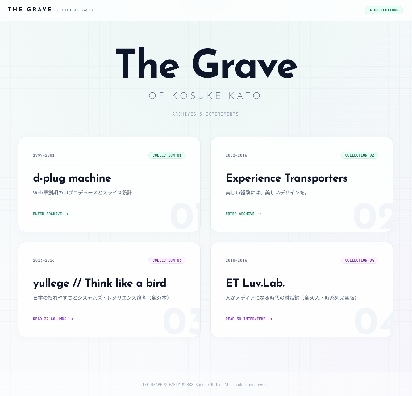 自らの歩みをひっそりと慈しむ非公開サイト「The Grave」