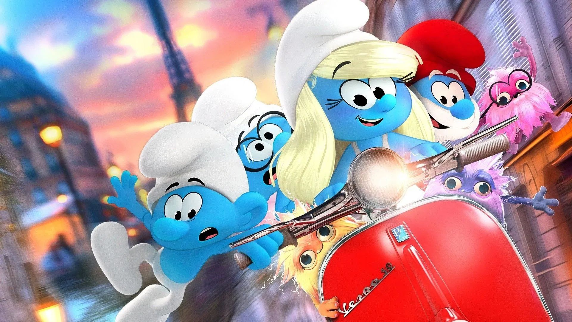 Smurfs backdrop