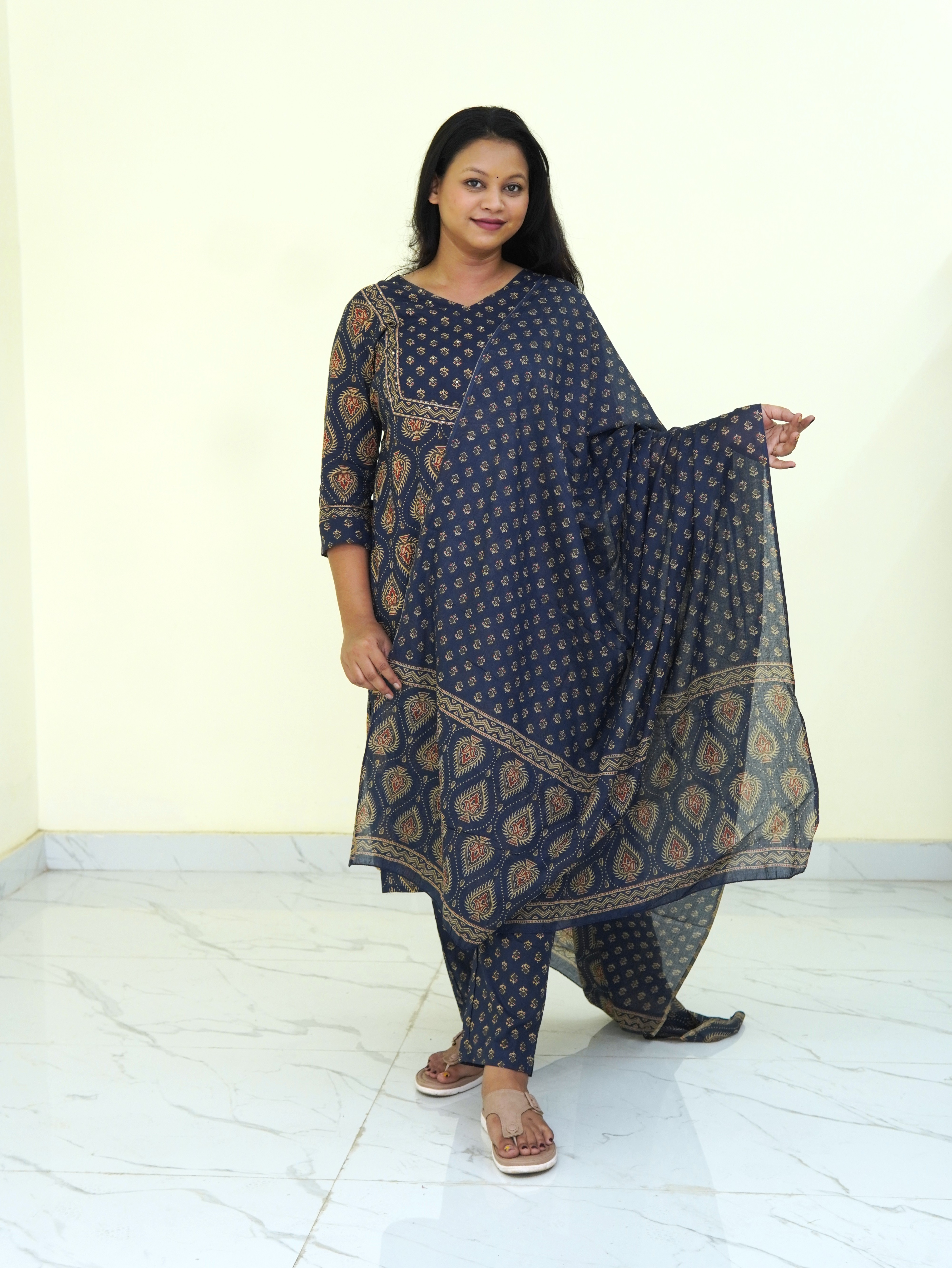 Royal Indigo: Indigo Blue Pure Cotton Set