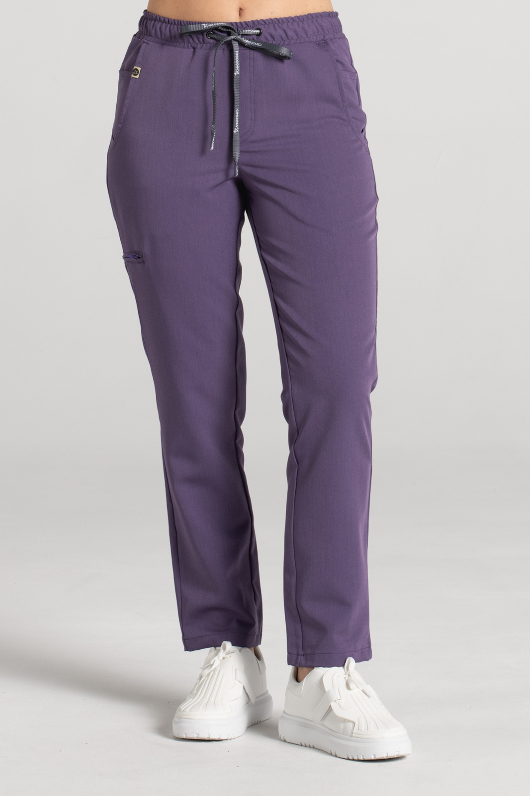 Spodnie medyczne proste damskie Merit - Midnight purple