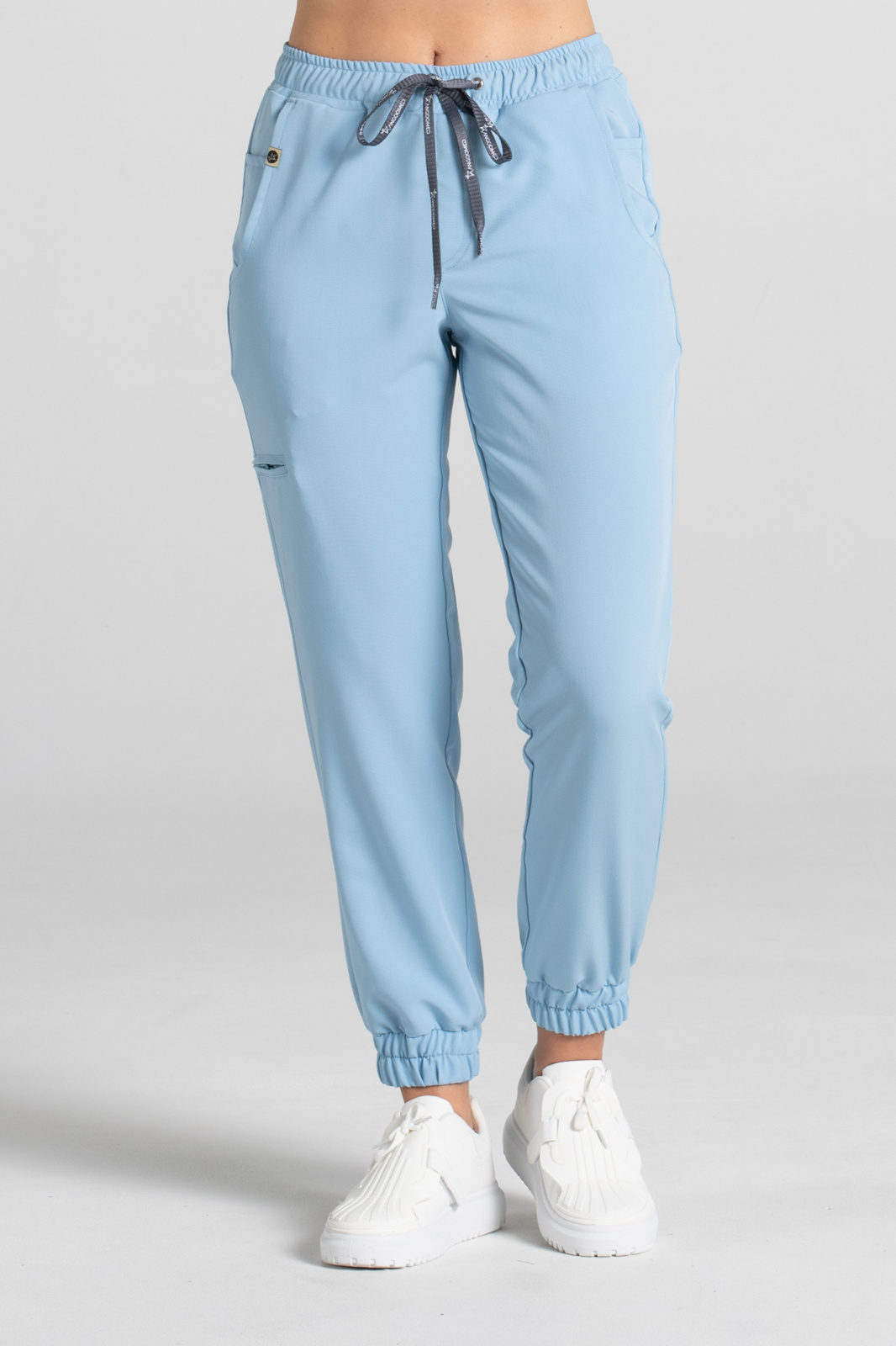 Spodnie medyczne joggery damskie Merit - Baby blue