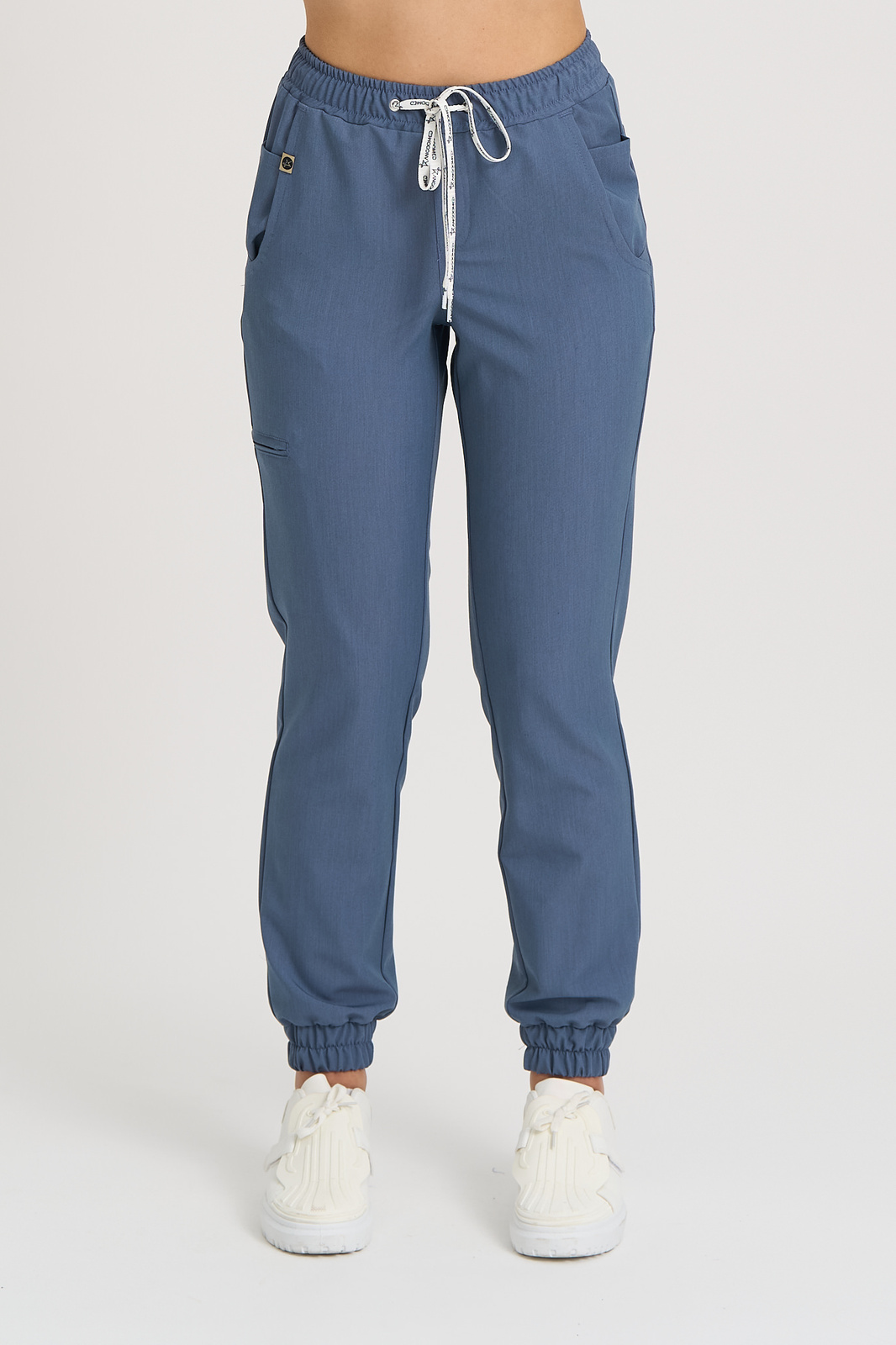 Spodnie medyczne joggery damskie Merit - Pacific blue