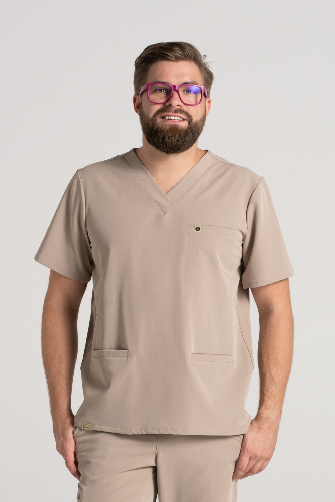 Bluza medyczna męska Sokrates - Perfect beige