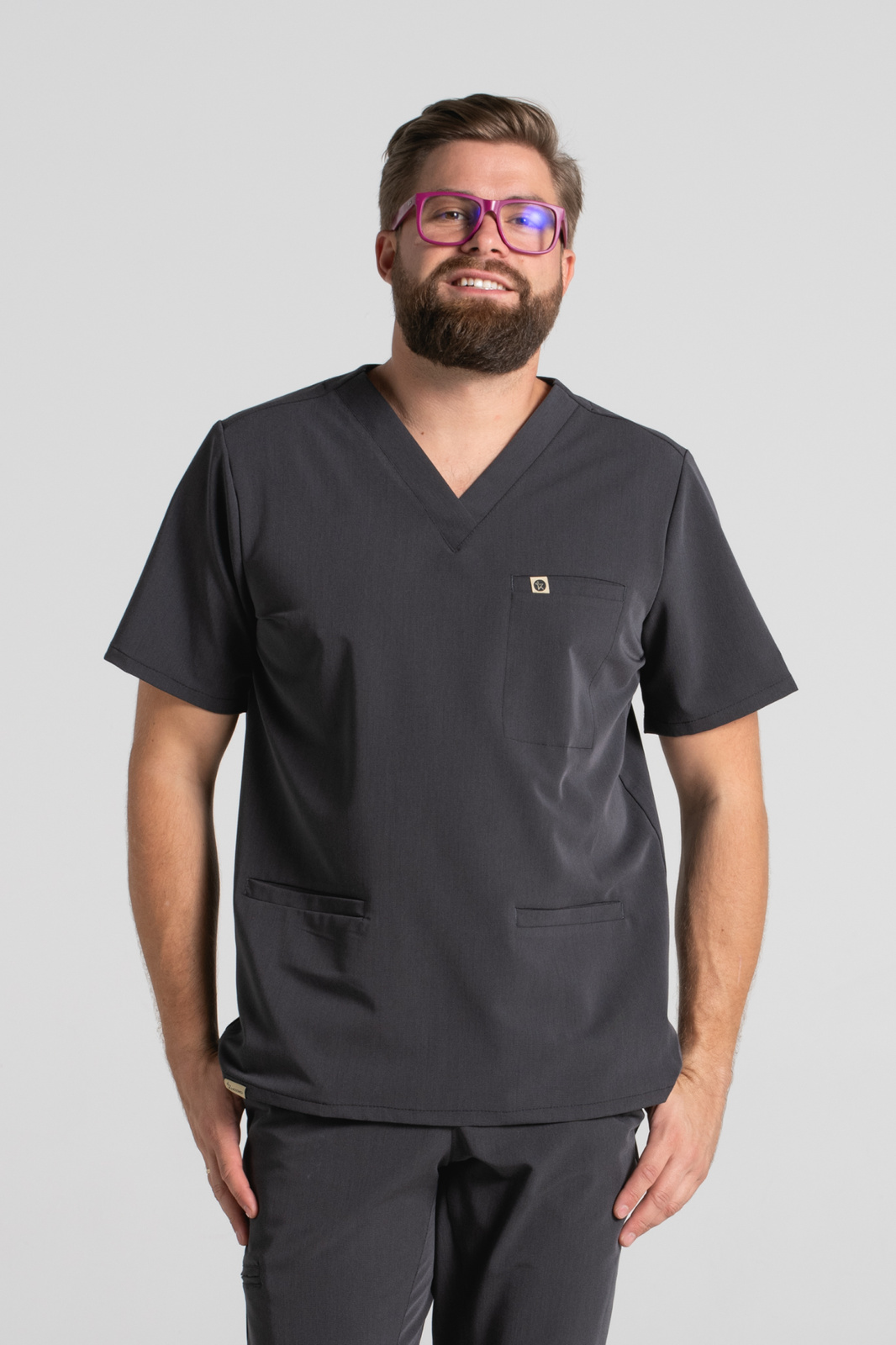 Bluza medyczna męska Sokrates - Grey melange