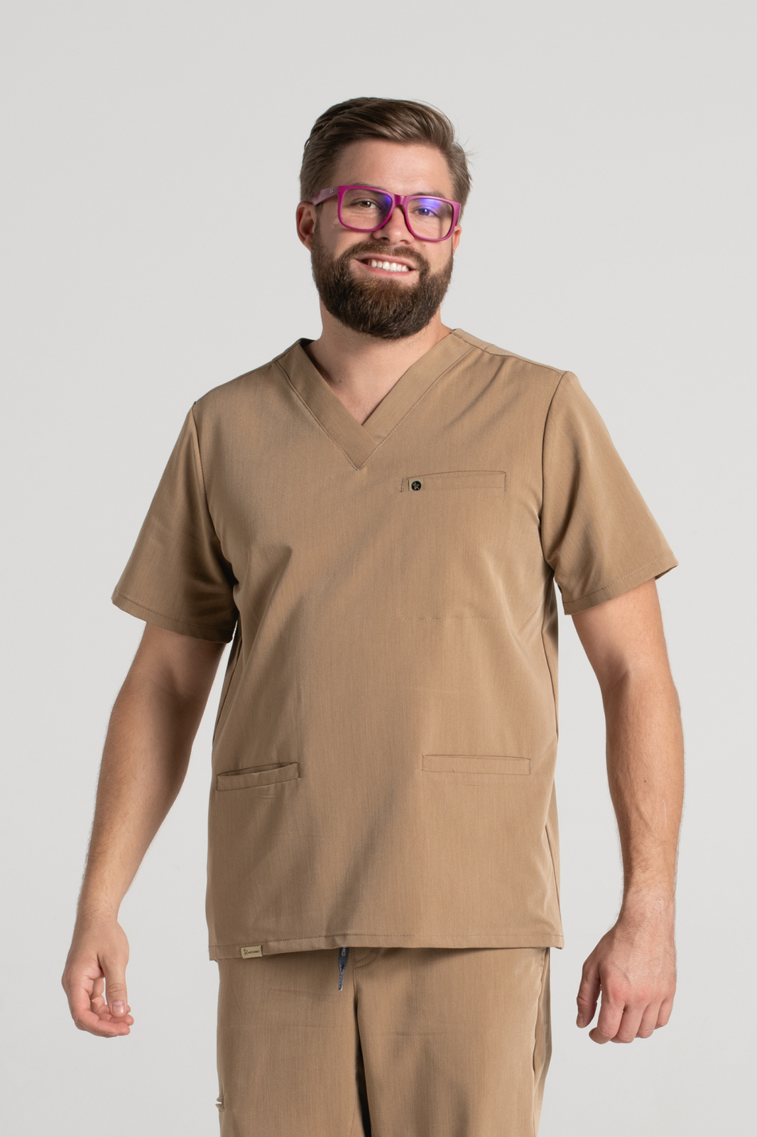 Bluza medyczna męska Sokrates - Caramel