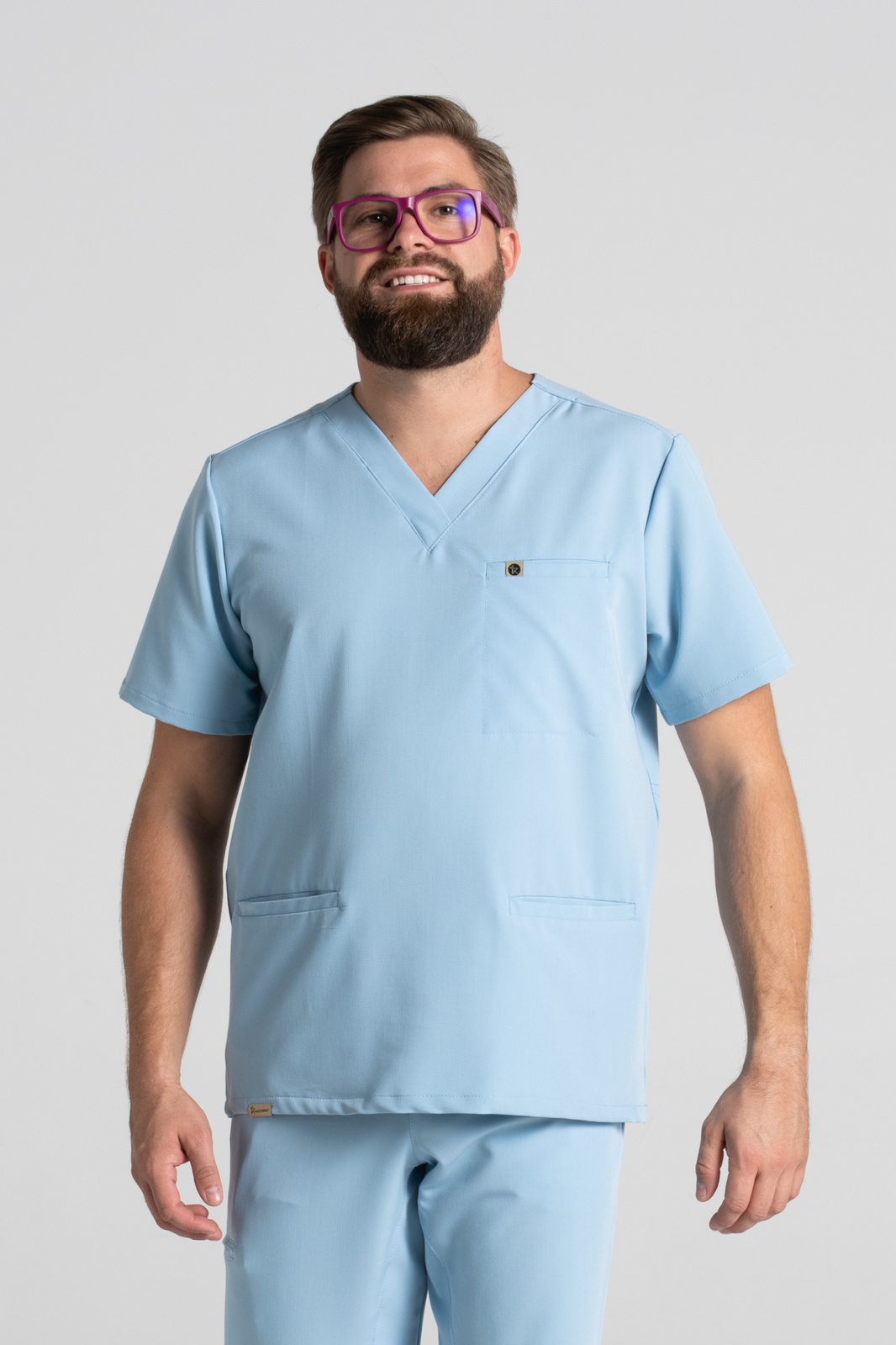 Bluza medyczna męska Sokrates - Baby blue