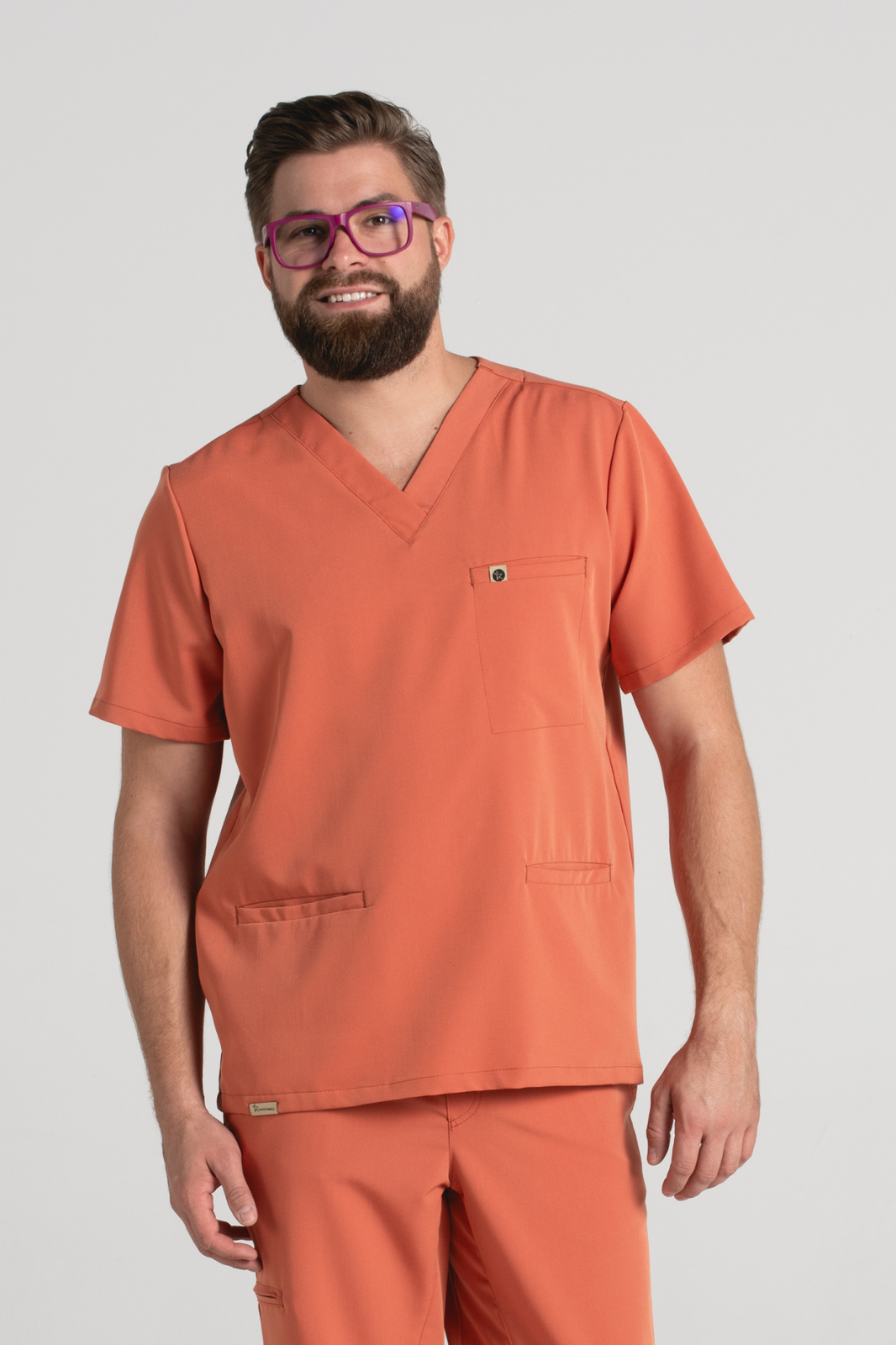 Bluza medyczna męska Sokrates - Pumpkin spice