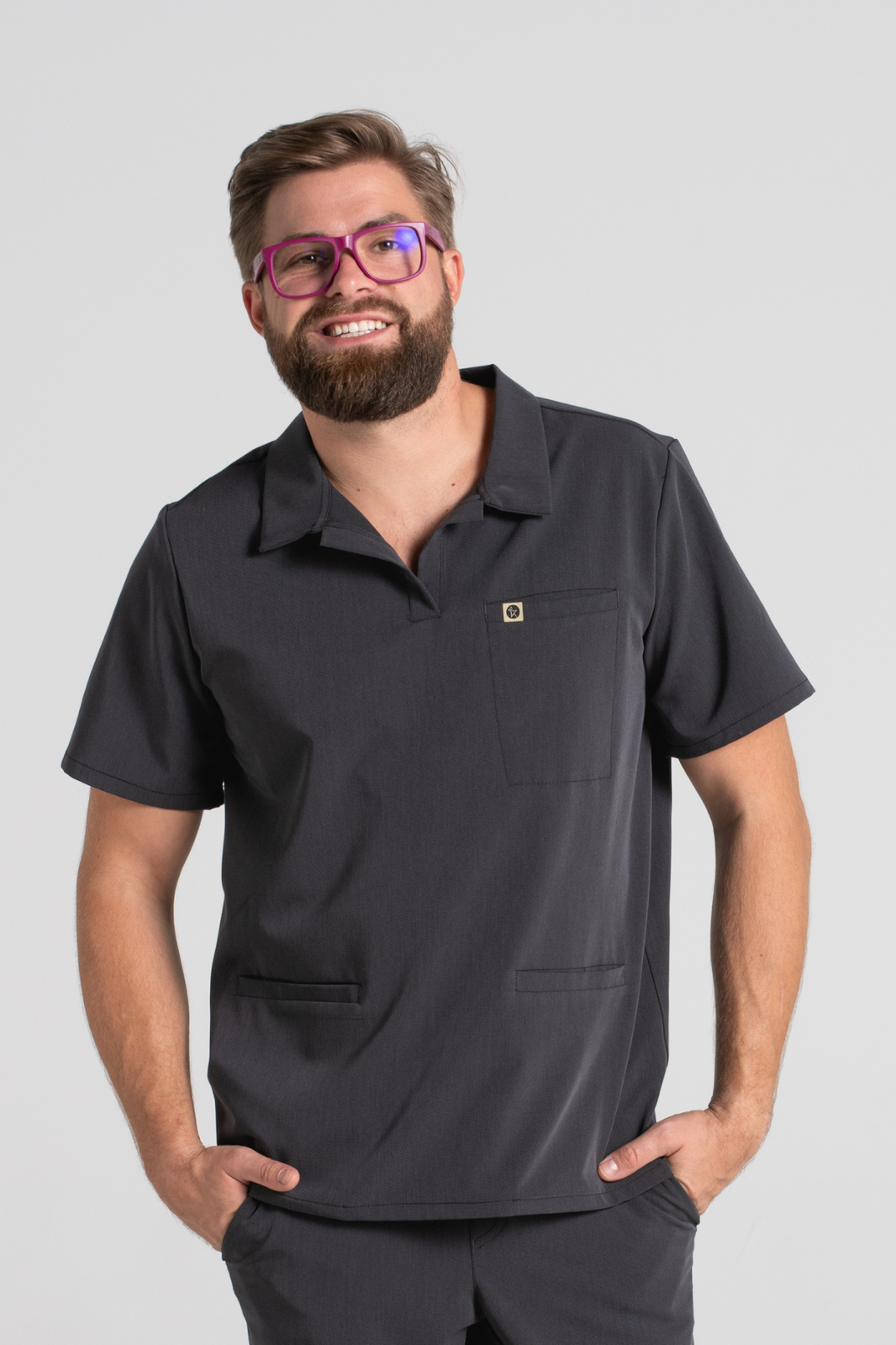 Bluza medyczna męska typu polo Hipokrates