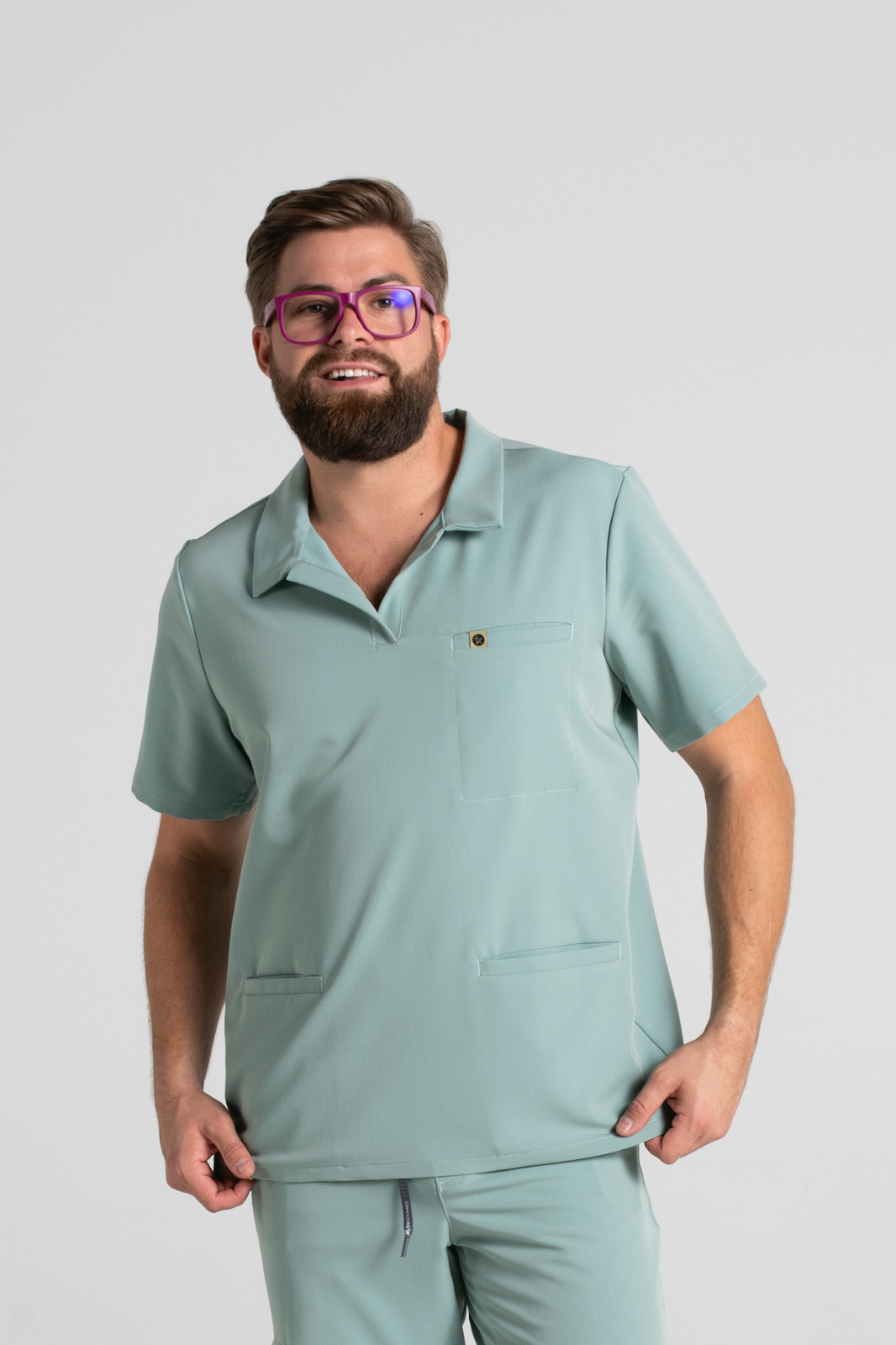 Bluza medyczna męska typu polo Hipokrates