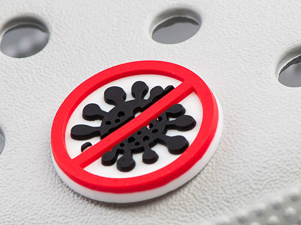 Crocs charm - virus - No virus zone