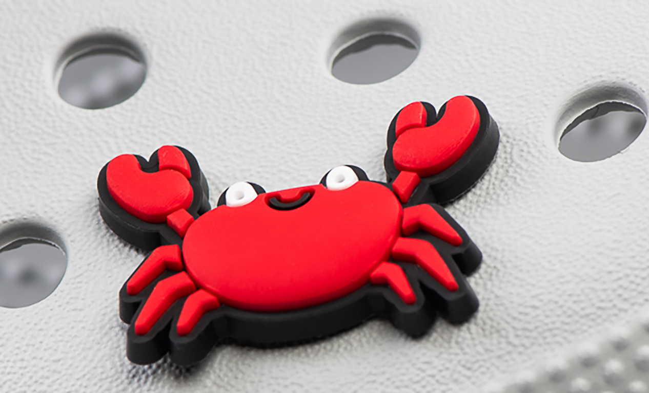Crocs charm - virus - Red crab