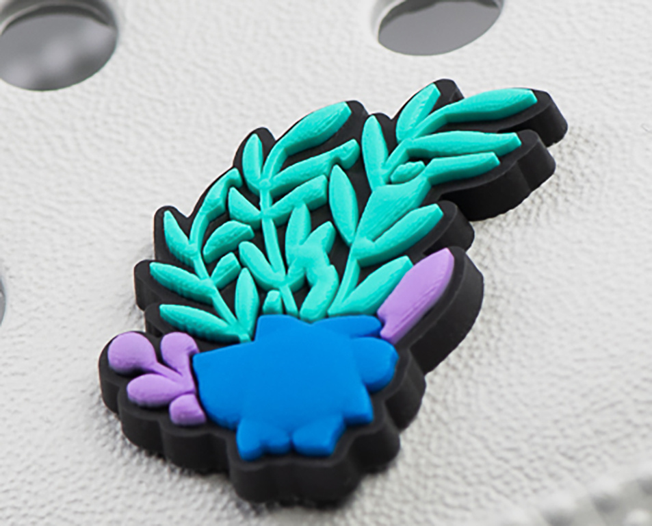 Crocs charm - virus - Seaweed blue