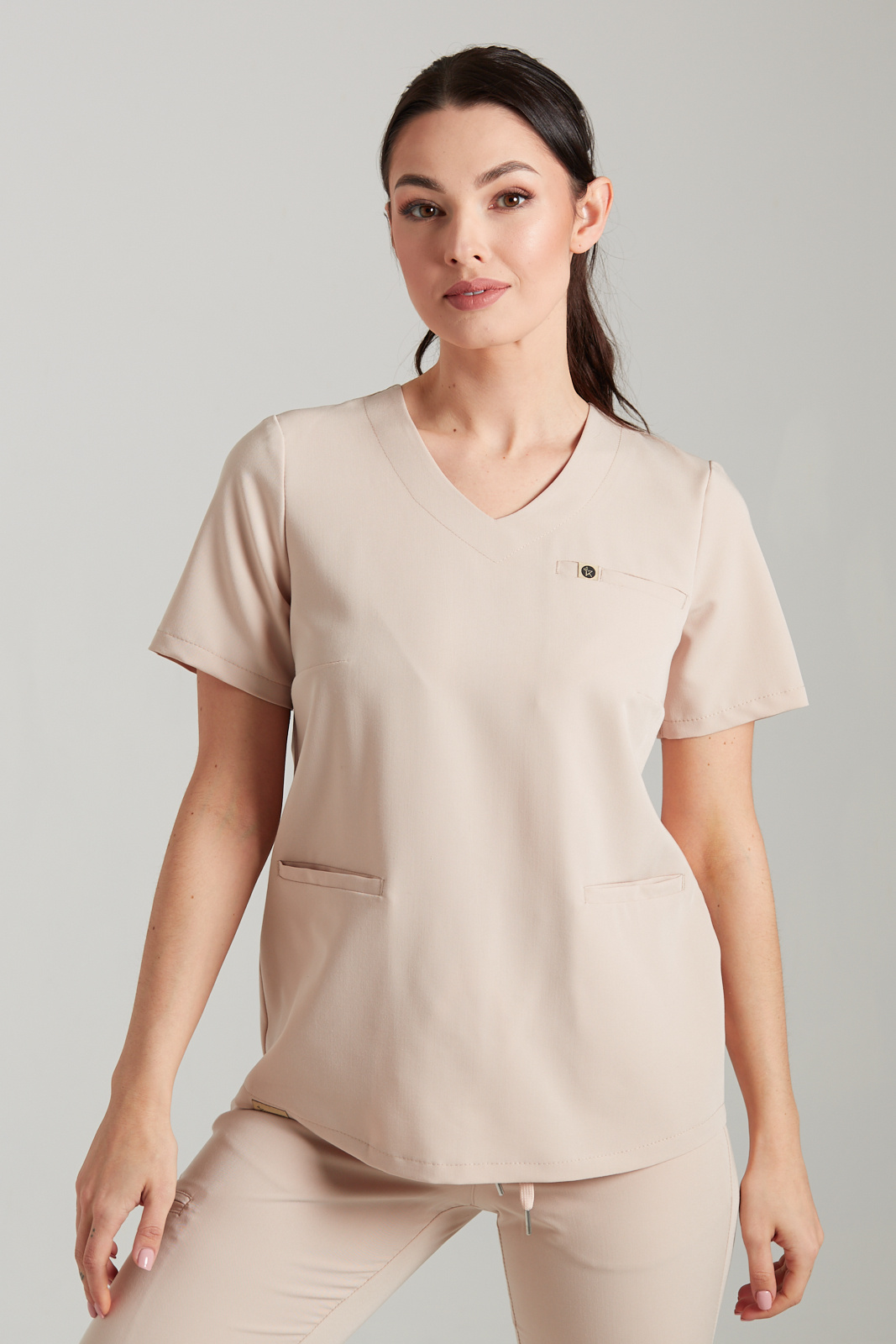 Bluza medyczna damska Merit - Caffe Latte