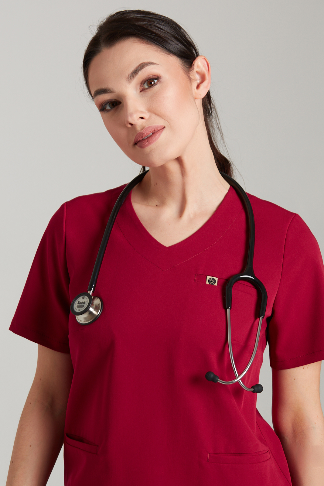 Bluza medyczna damska Merit - Electric currant