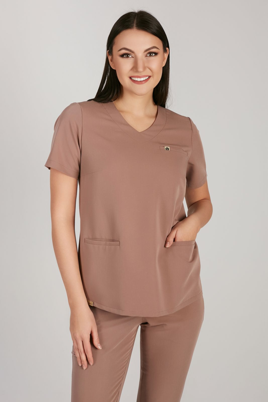 Bluza medyczna damska Merit - Mocha