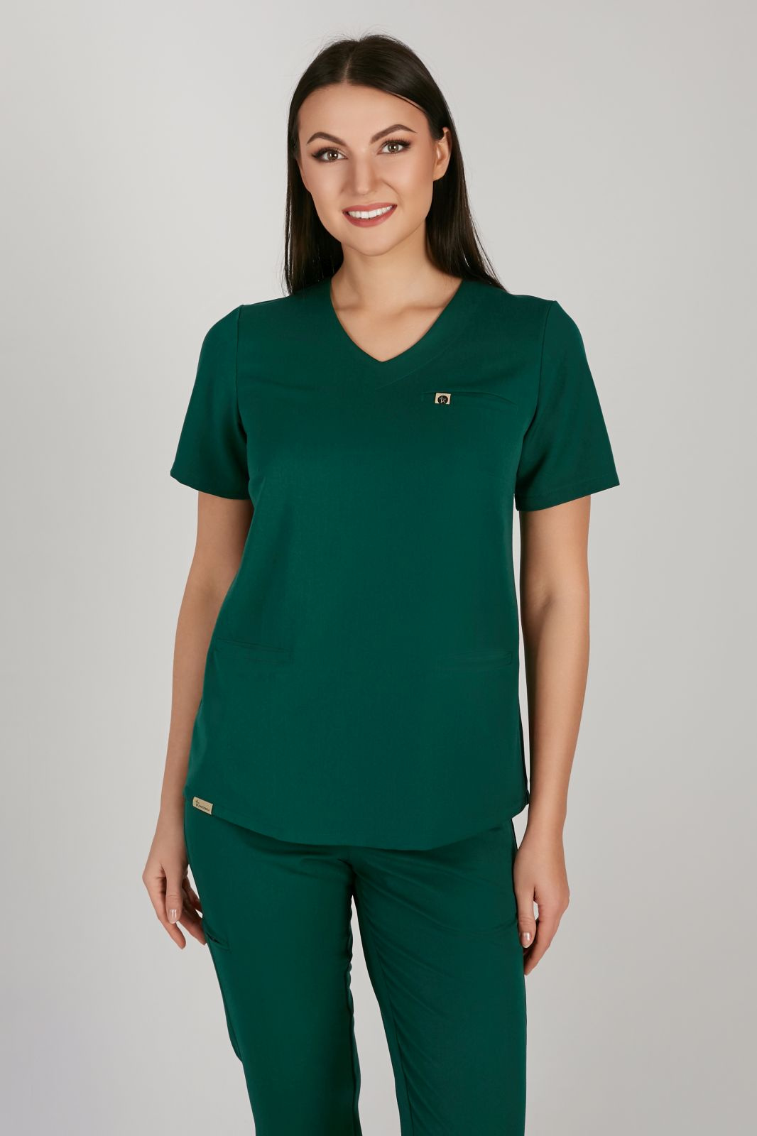 Bluza medyczna damska Merit - Pine green