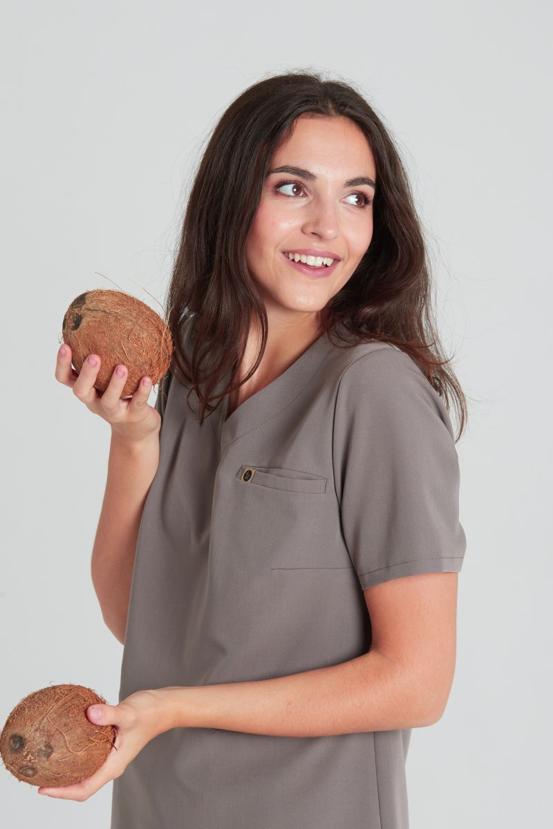 Bluza medyczna damska Merit - Cocoa brown