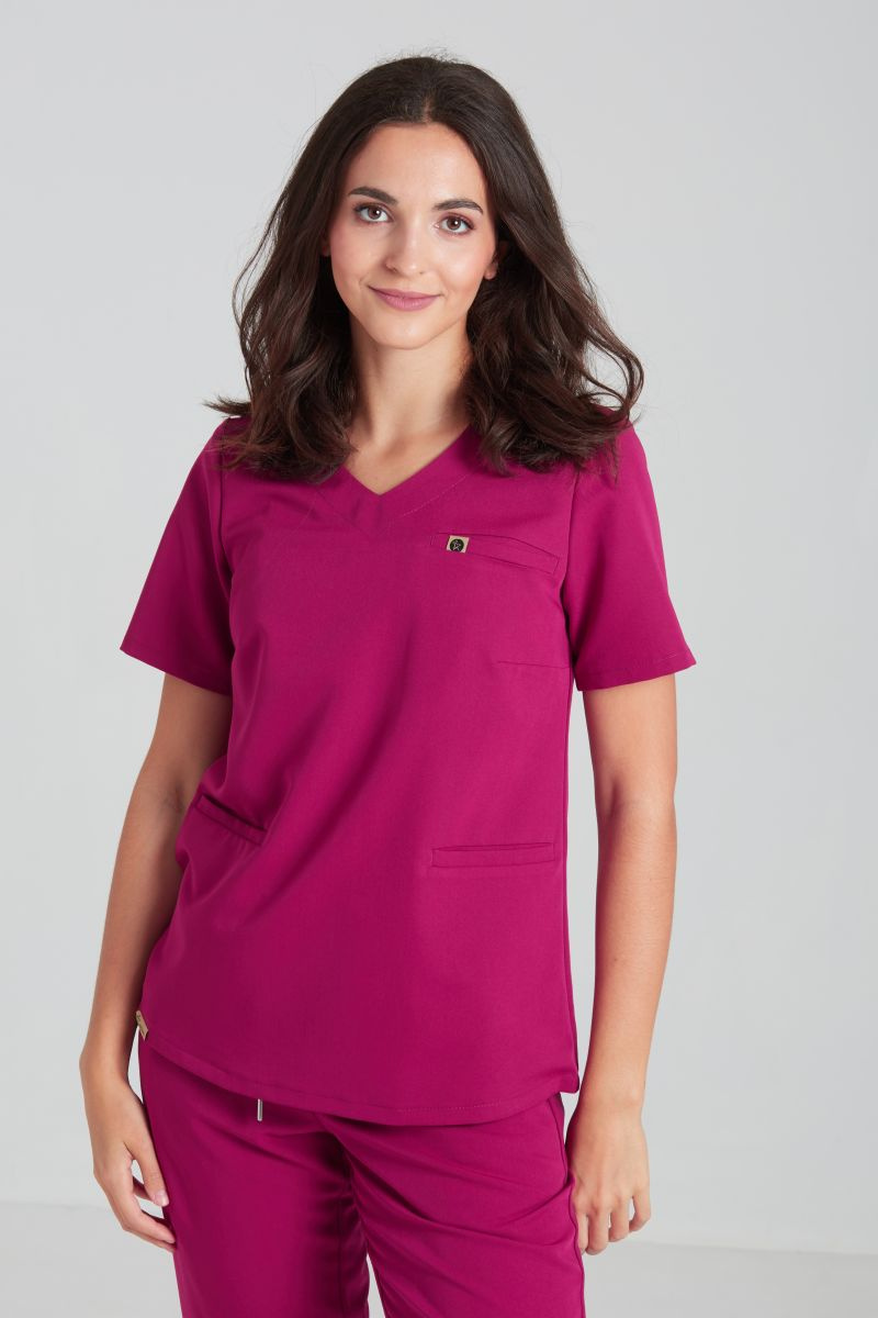 Bluza medyczna damska Merit - Jazzberry jam