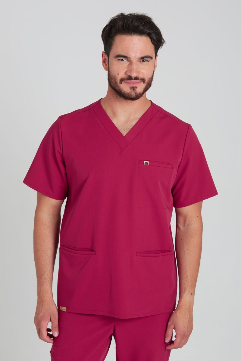 Bluza medyczna męska Sokrates - Viva magenta