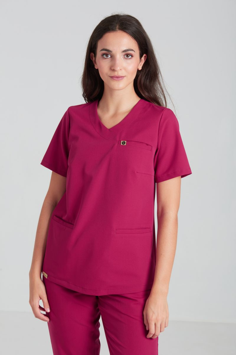 Bluza medyczna damska Merit - Viva magenta