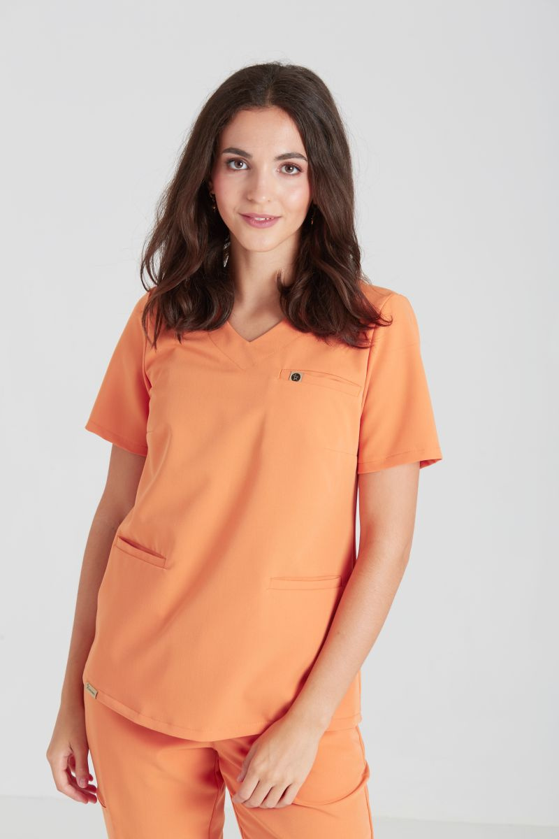 Bluza medyczna damska Merit - Tangerine