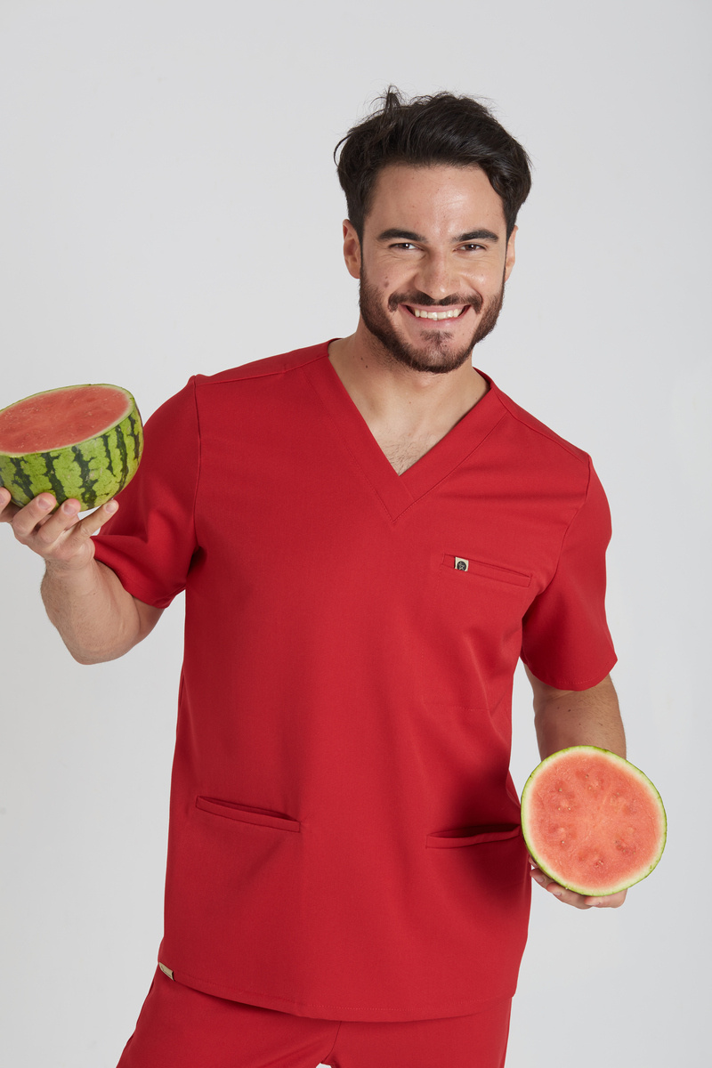 Bluza medyczna męska Sokrates - Poppy red