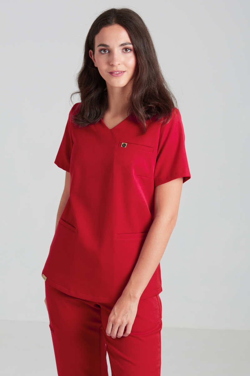 Bluza medyczna damska Merit - Poppy red