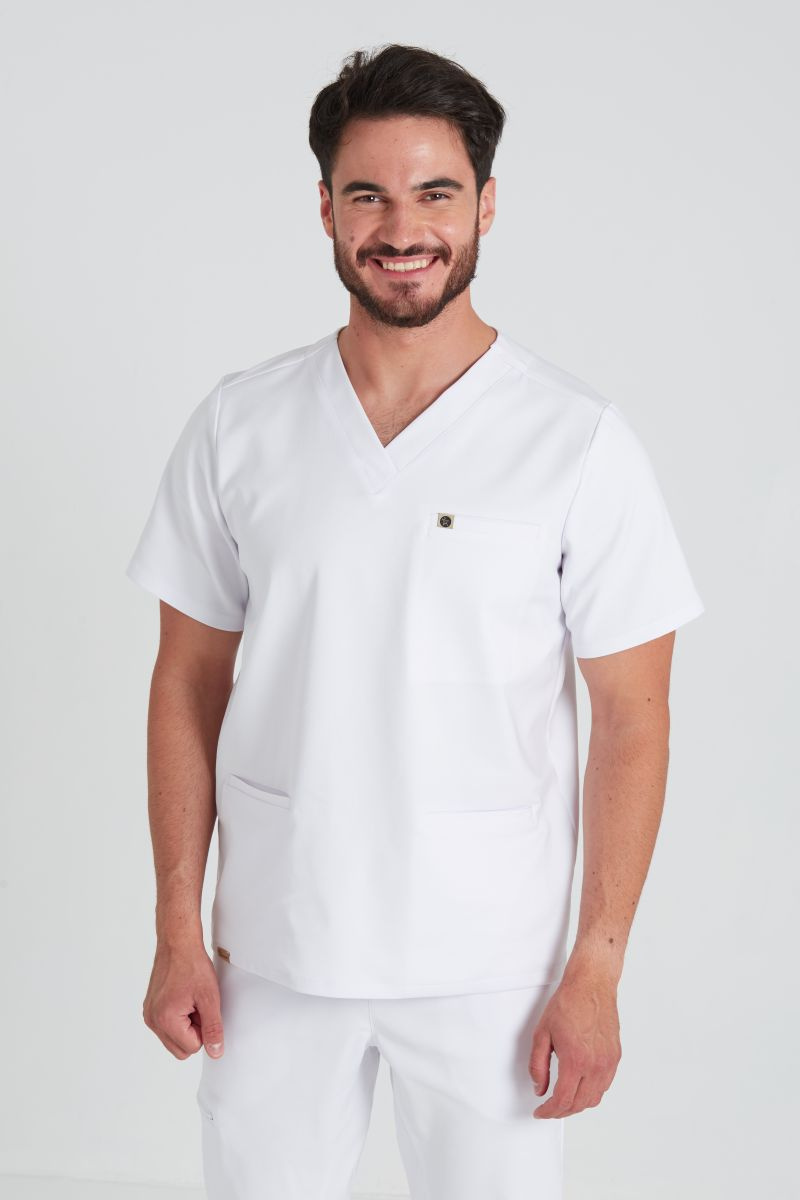Bluza medyczna męska Sokrates - Pearl white