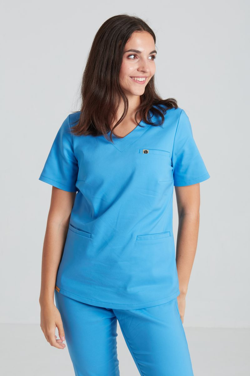 Bluza medyczna damska Merit - Azure blue