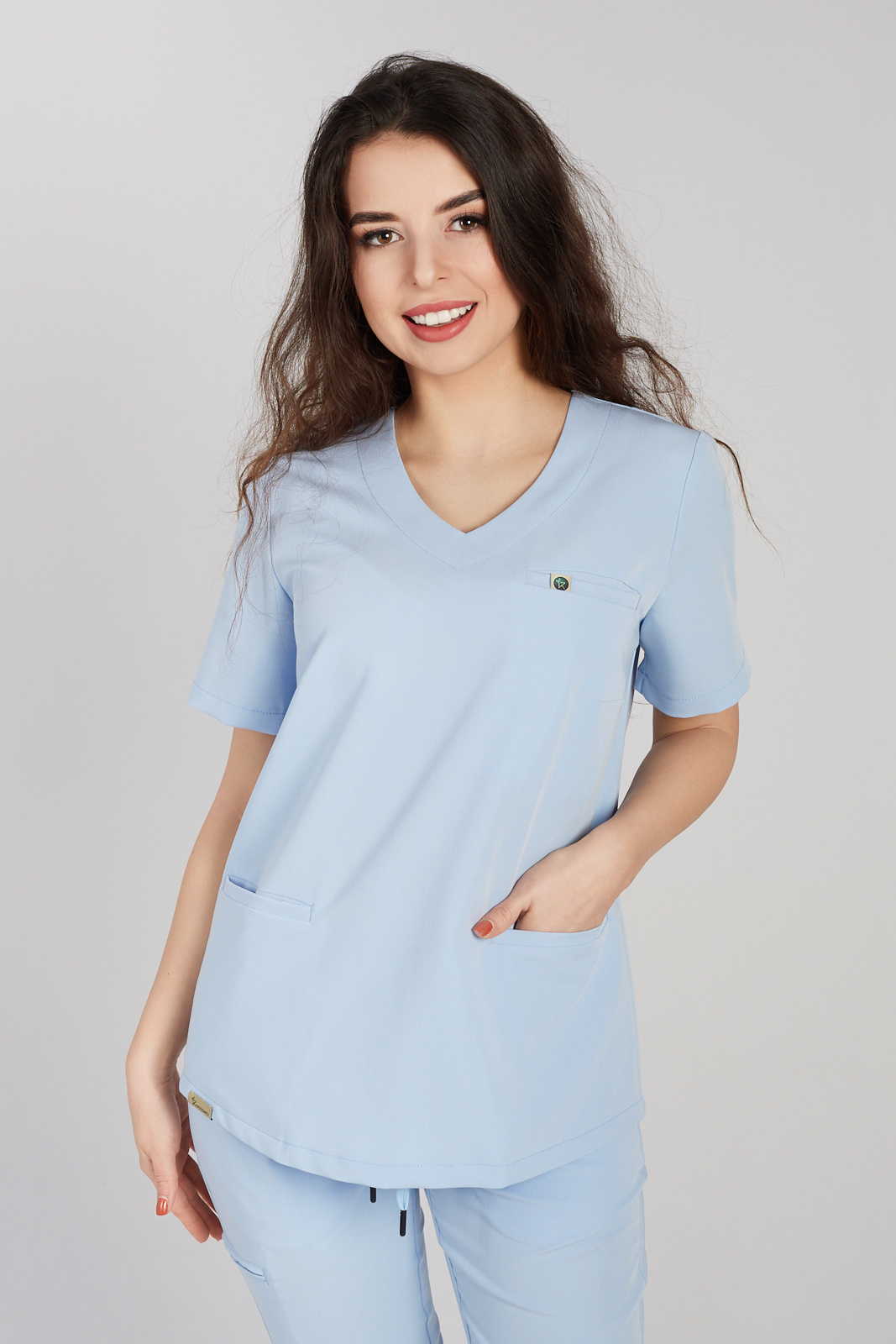 Bluza medyczna damska Merit - Celestial blue