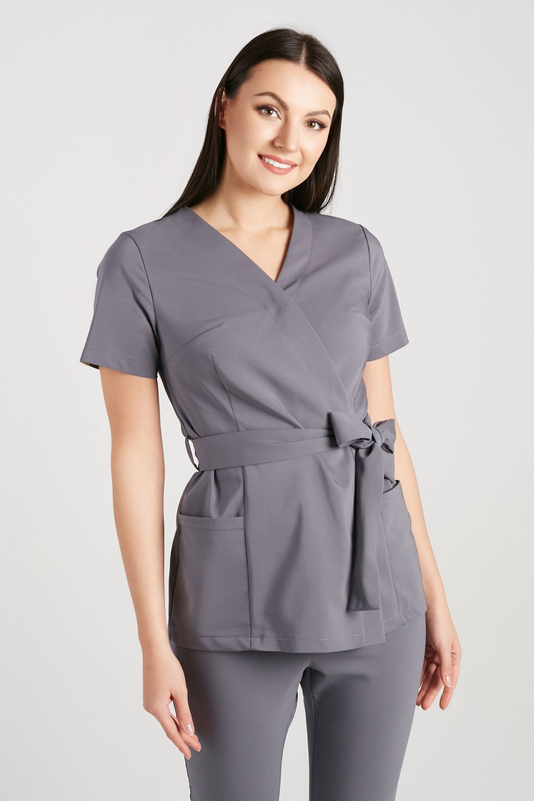 Tunika medyczna damska premium - Shadow grey