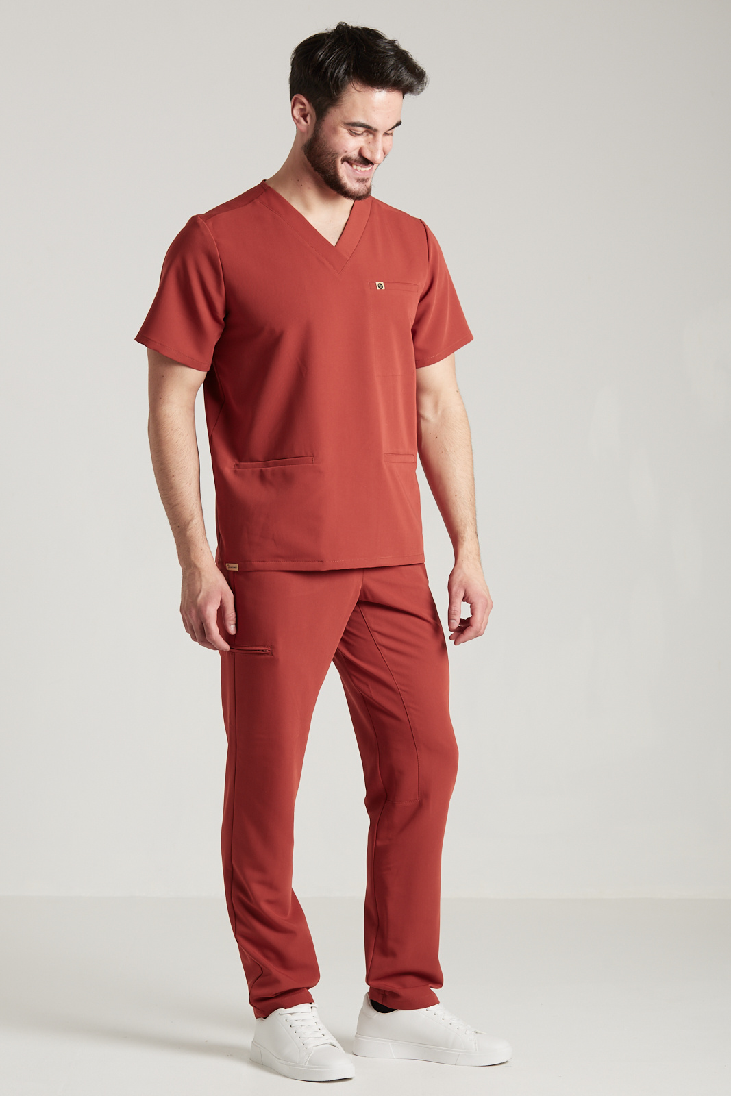 Bluza medyczna męska Sokrates - Punch (Amber)