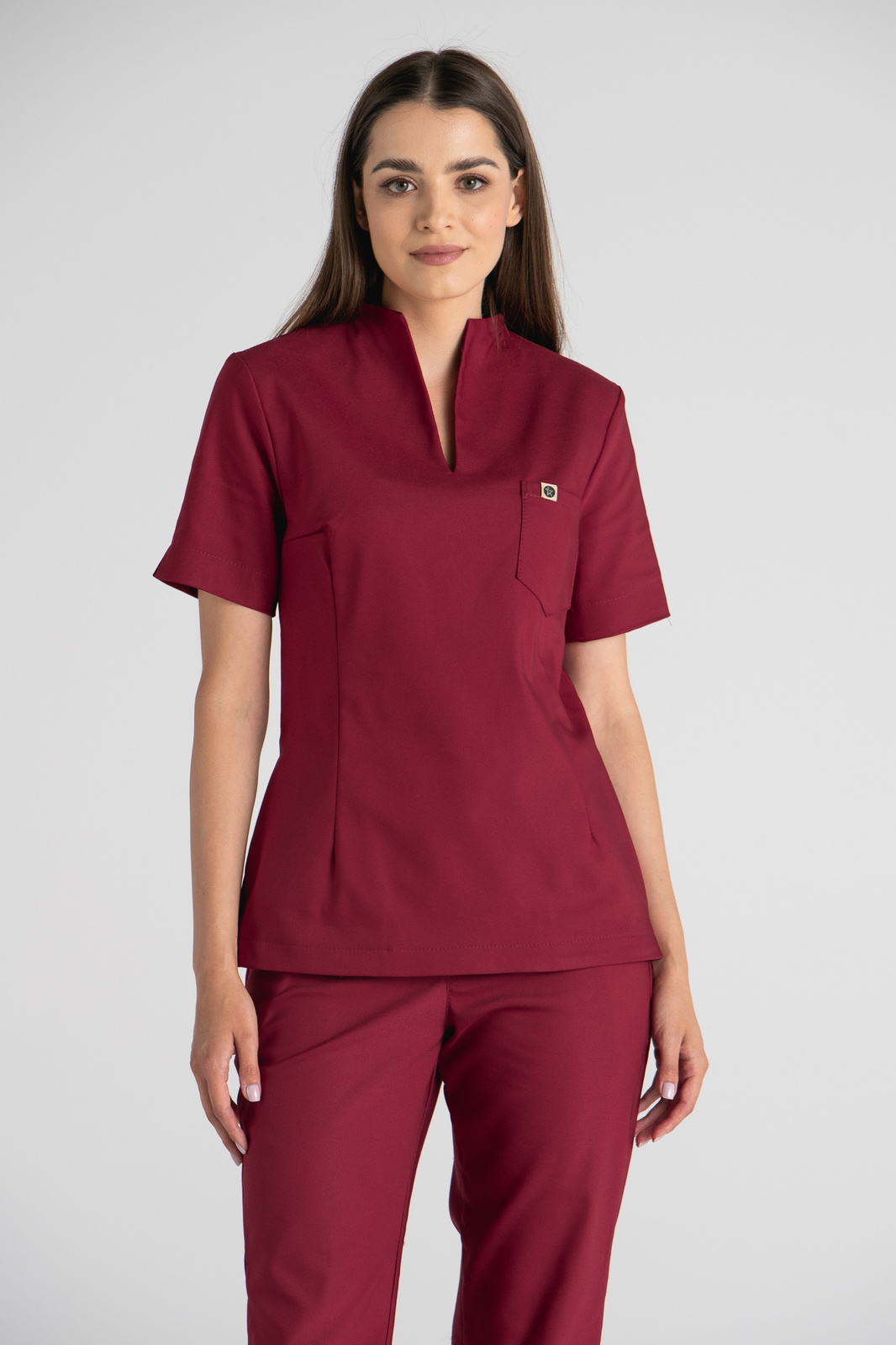 Elegancka bluza medyczna damska ze stójką May