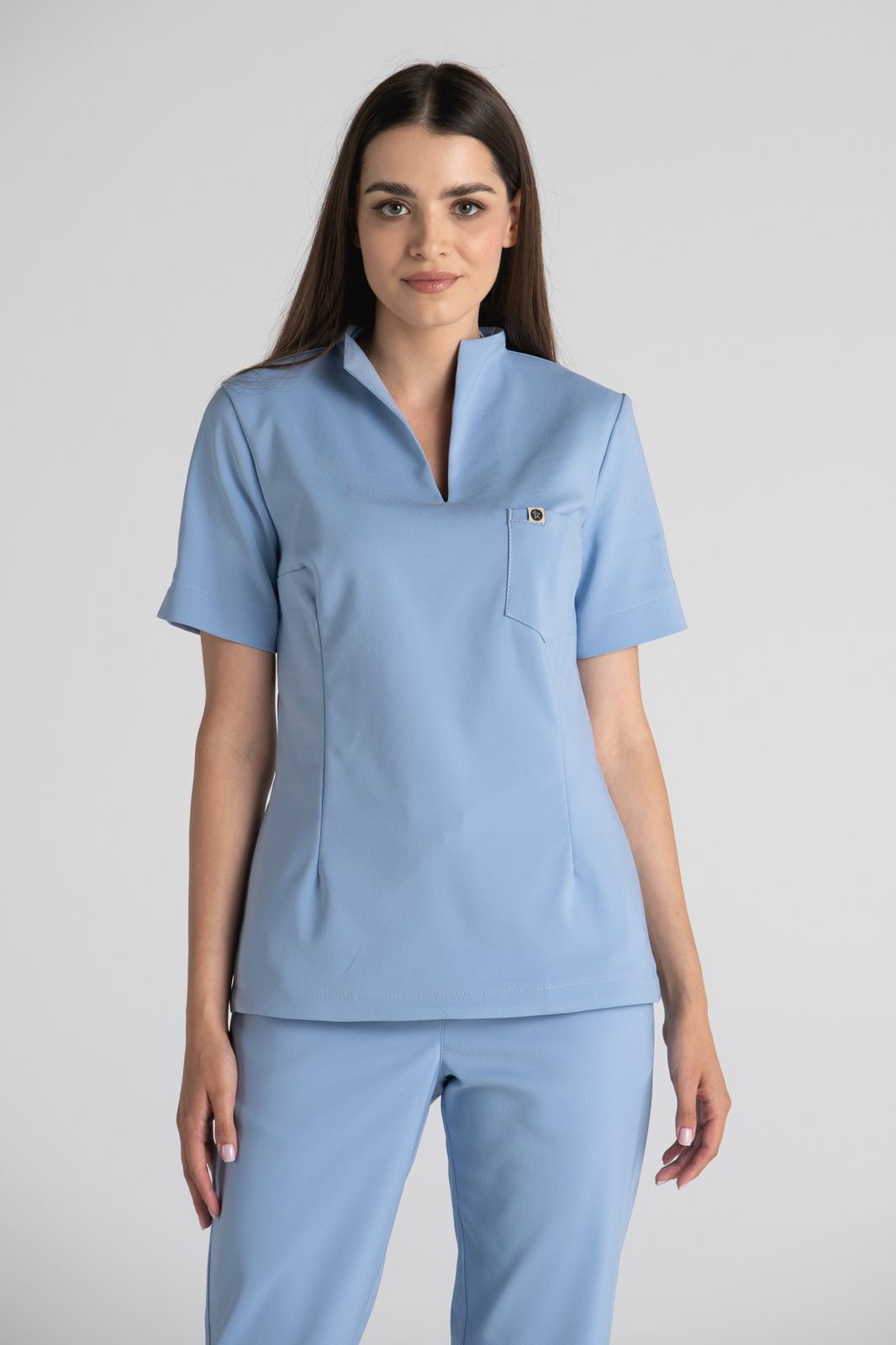 Elegancka bluza medyczna damska ze stójką May