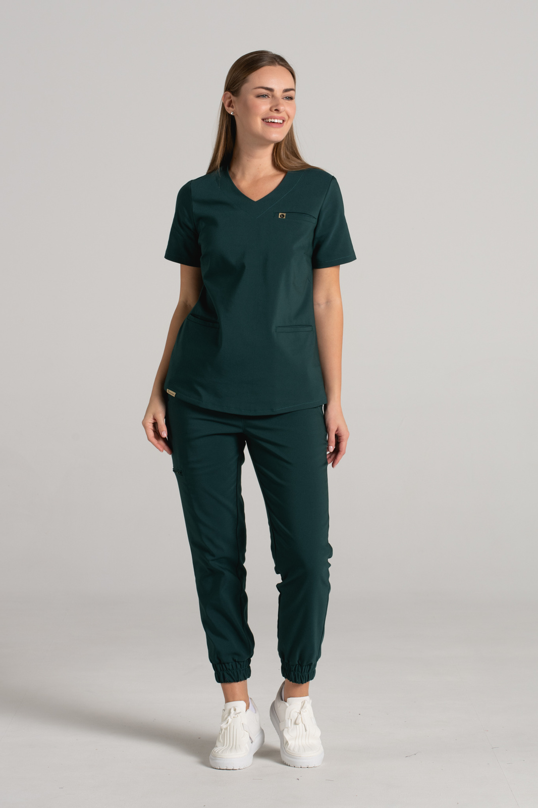 Bluza medyczna damska Merit - Bush green
