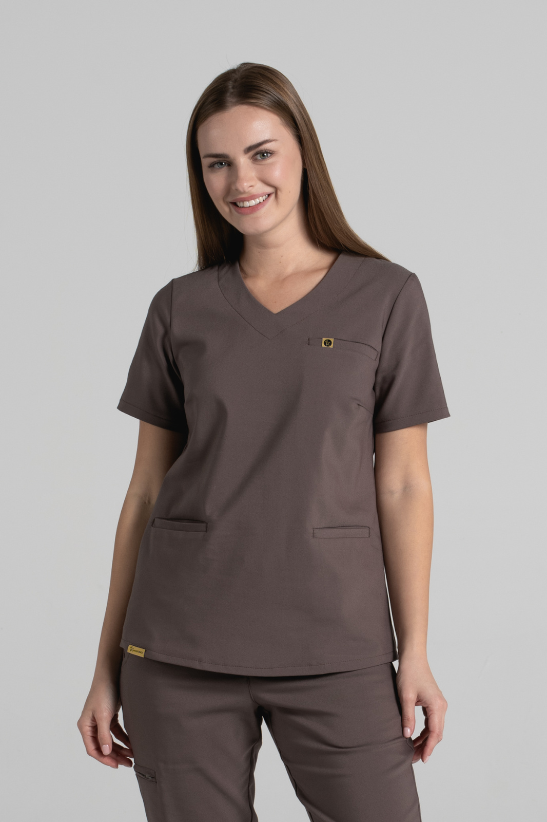 Bluza medyczna damska Merit - Walnut brown