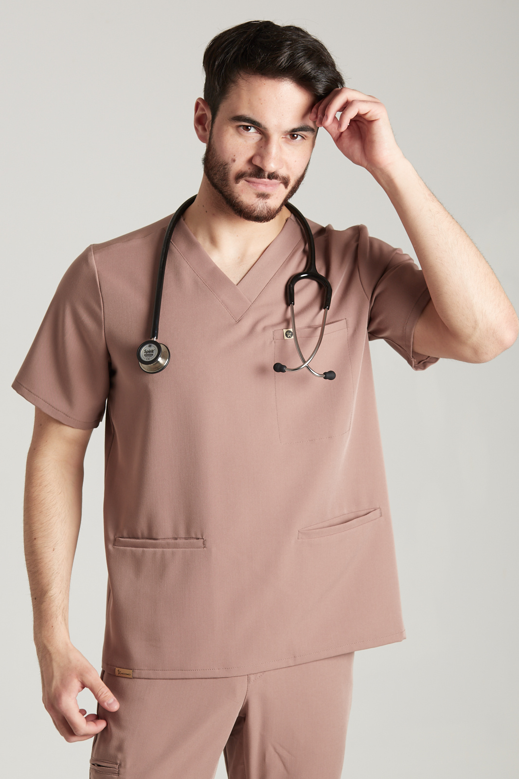 Bluza medyczna męska Sokrates - Mocha