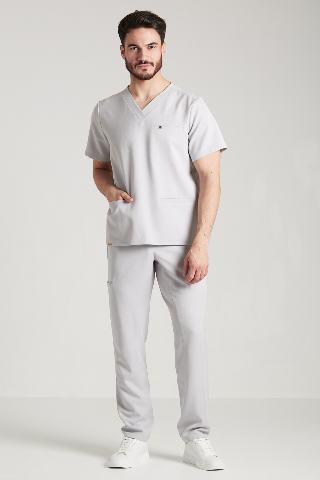 Bluza medyczna męska Sokrates - Silver grey