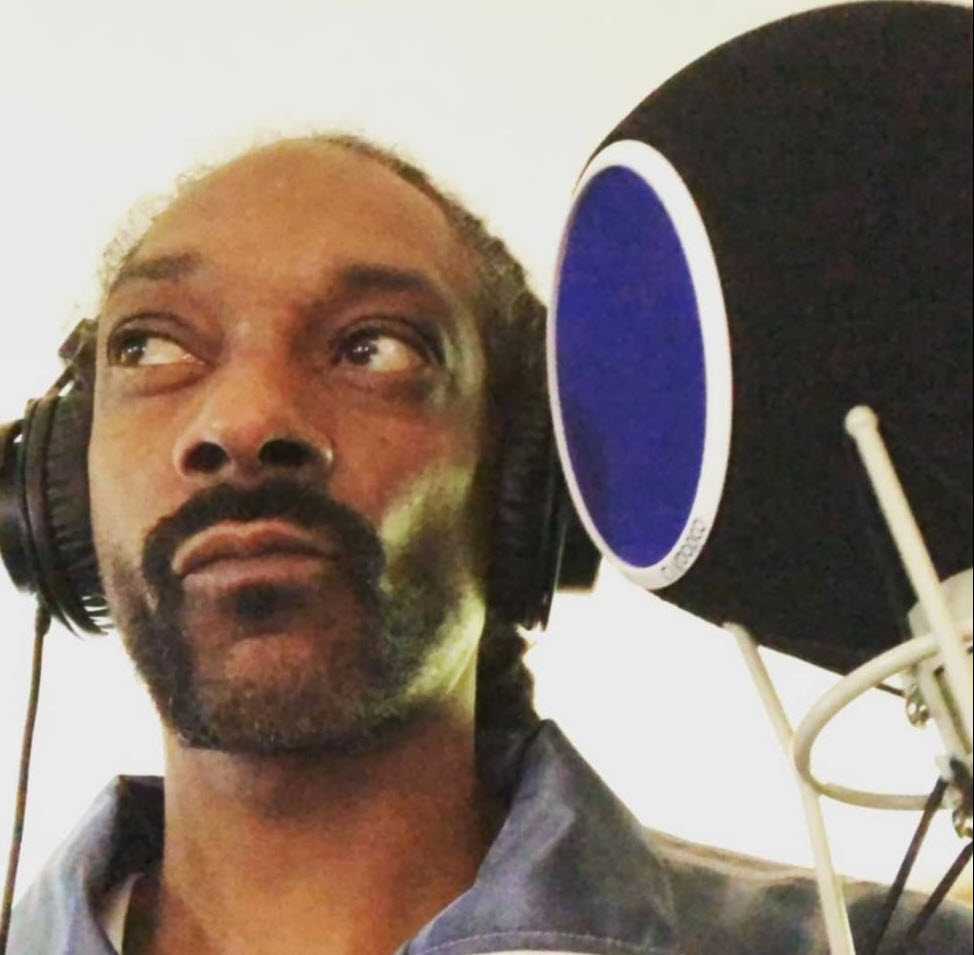 Snoop Dog in his LA Studio learning how to record