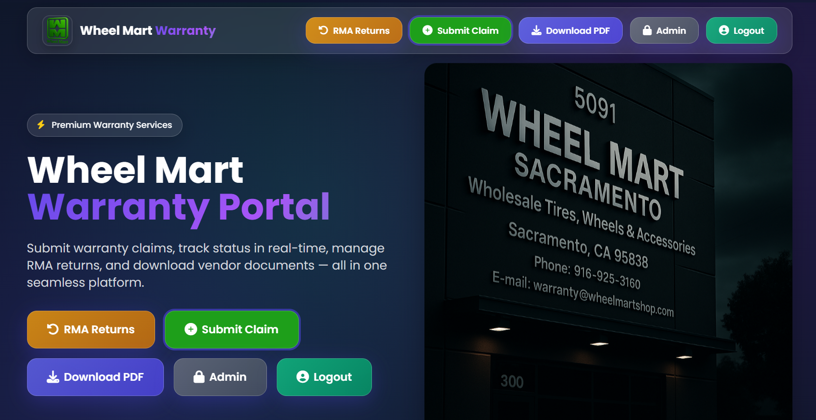 WM Warranty Screenshot