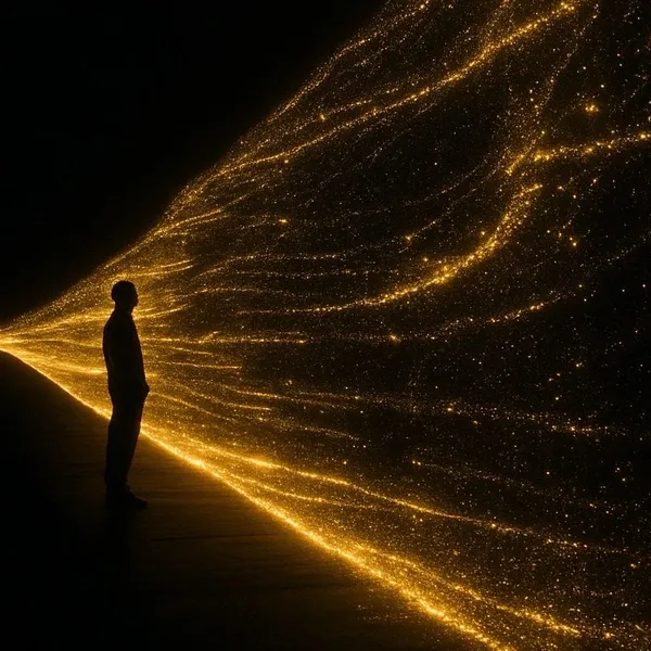 Abstract Gold Particles